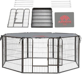 Produktbild von Arebos Welpenlaufstall Welpenauslauf Freigehege Hunde 80x80 cm