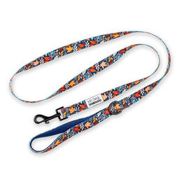 ARIZONA HOT DOGS Hundeleine 1,5m Schlaufe mit Neoprenpolster Fall in Love Blattmuster Bunt S – Bild 1 von 5