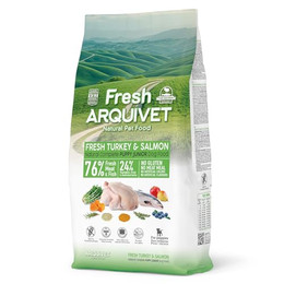 Produktbild von ARQUIVET Fresh Puppy Junior Halbfeuchtes Welpenfutter Pute und Lachs - 10 kg