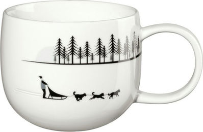 Produktbild von ASA SELECTION Geschirr Asa Henkelbecher Joy Schneespuren Schlittenhunde (400ml)