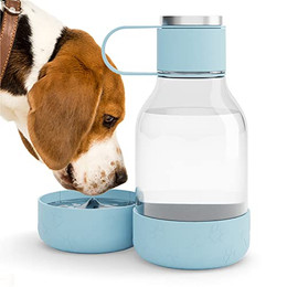 Produktbild von ASOBU TWB20 Wasserflasche mit Napf, 1,5 Liter, Blau - 1,5 l