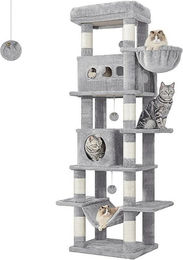 Produktbild von Athlix Katzenhaus Katzen Kratzbaum 210cm Katzenturm für Hauskatzen Katzenhaus mehrstufig, 6 Ebenen, 8 Sisal-Kratzstämme, bis 6 Katzen