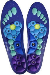 Produktbild von Atmungsaktive Akupressur-Einlegesohlen, Fußmassage Orthopädische Einlegesohlen für Männer und Frauen, Magnetische Einlegesohlen Blutzirkulation Entspannung L 44-47