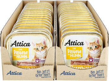 Produktbild von Attica Katzennahrung Pastete Huhn - 32 x 100 g