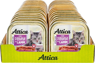 Produktbild von Attica Katzennahrung Senior Lamm 100 g, 32er Pack