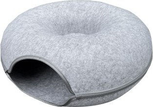 Aumüller Donut Katzentunnel, Filz, hellgrau – Bild 1 von 2