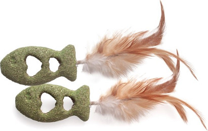 Produktbild von Aumüller Federfisch für Katzen - 2 x 2 Set