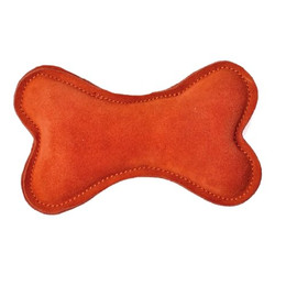 Produktbild von Aumüller Hundespielzeug aus Leder Knochen orange