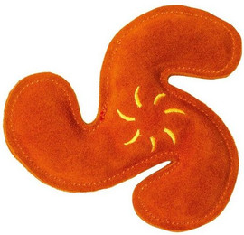 Produktbild von Aumüller Hundespielzeug aus Leder Wurfstern orange