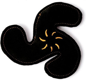 Produktbild von Aumüller Hundespielzeug aus Leder Wurfstern schwarz - 1 Stk.