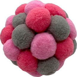 Produktbild von Aumüller Plush Ball Katzenspielkugel pink/grau