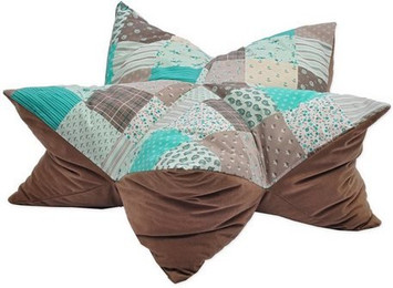 Produktbild von Aumüller Sternenkissen Patchwork Grün Liegekissen für Hunde und Katzen