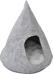 Produktbild von Aumüller Tierbett Tipi Filz hellgrau mit Reißverschluss