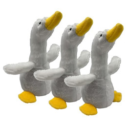 Produktbild von Aumüller Tierkuscheltier Katzenspielzeug Gilbert Gans, 3er Set, Spielzeug mit Baldrian für K..., 100% Polyester (Plüsch)