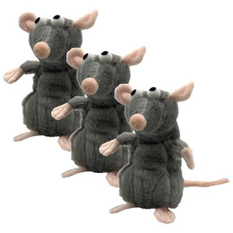 Produktbild von Aumüller Tierkuscheltier Katzenspielzeug Ratte Cedric, 3er