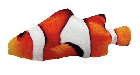 Produktbild von Aumüller Zappelfisch 35cm Katzenspielkissen Clownfisch