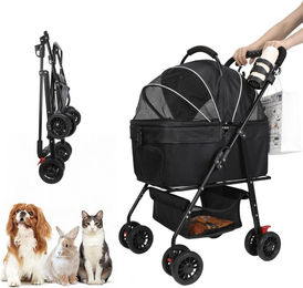 Produktbild von Ausflüge noch lustiger mit Ihrem Titiroba Haustier Separater Hund Hund Haustier Vollständig Vorderrad Hinterrad Tragfähigkeit Für mehrere kleine Hunde Für einen mittelgroßen schwarz