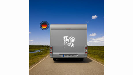 Produktbild von Australian Shepherd Kopf Wohnmobil Aufkleber l Wandtattoo