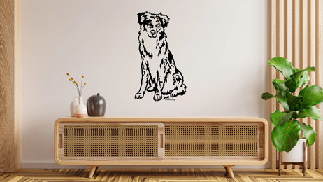 Produktbild von Australian Shepherd Wandtattoo Wandbild Wandsticker Wandaufkleber Wanddekoration