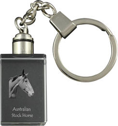 Produktbild von Australian Stock Horse - Crystal pendant with photo of a horse, illuminated pendant, unique gift by Art-Dog brand transparent