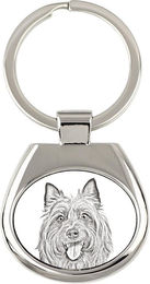 Produktbild von Australian Terrier, Aussie - keychain with a dog, keychain with a print, personalized pendant from the Art-Dog brand silber
