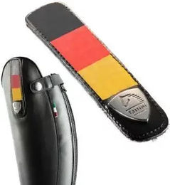 Produktbild von Auswechselbare Stiefelarmbänder aus Leder mit deutscher Flagge Tattini