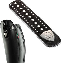 Produktbild von Auswechselbarer Riemen aus Wildleder mit 3 Reihen Strasssteinen Tattini