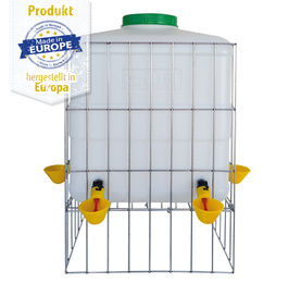Produktbild von Automatiktränke - Kleintiertränke - Geflügeltränke im Metallgestell 20 Liter - 4 Tränkebecken