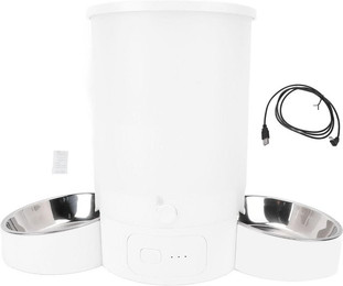 Produktbild von Automatische Futterspender für zwei Katzen 3L Quantitative Fütterung Zeitgesteuert 2,4G WLAN Smart Haustierfutterspender schwarz