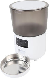Produktbild von Automatischer Futterautomat für Katzen 4L Zeitgesteuerter Futterautomat für Haustiere Trockenfutterspender für Katzen Kleine Hunde Abnehmbar Mobil American regulations weiß