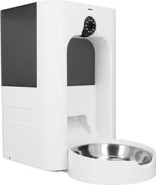 Produktbild von Automatischer Futterautomat für Katzen mit Kamera APP Fernbedienung 1080P HD Videowiedergabe Große Kapazität Smart EU Plug