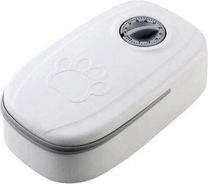 Produktbild von Automatischer Katzenfutterspender, intelligenter Katzenfutter-Leckerli-Spender für Nass- und Trockenfutter, Spenderzubehör, automatischer Futterspender für Katzen und Welpen 1PC grau