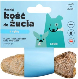 Produktbild von AZANKI Flunder Fischknochen für Hunde - 12 cm