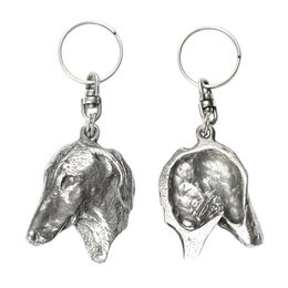 Azawakh, Tuareg Sloughi II - Silberplattierter Anhänger mit Hund – Bild 1 von 6