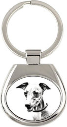 Produktbild von Azawakh, Tuareg Sloughi - keychain with a dog, keychain with a print, personalized pendant from the Art-Dog brand silber