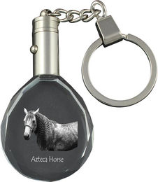 Produktbild von Azteca Horse - pendant with a picture of a horse, crystal key ring in a gift box, unique gift by Art-Dog brand transparent