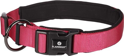 Abbi Hundehalsband Flamingo Rot Rosa aus Nylon Größe XL 55-60cm – Bild 1 von 3