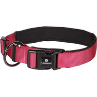 Produktbild von Abbi Hundehalsband Flamingo Rot Rosa aus Nylon Größe XL 55-60cm