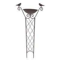 Produktbild von abc HOME Rankhilfe Vogeltränke aus Metall mit Kletterspalier 82 cm in Edelrost-Optik