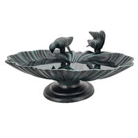 Produktbild von abc HOME Vogelbad Vogeltränke aus Aluminium in Patina-Grün 47 cm B - 3 kg