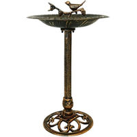 Produktbild von abc HOME Vogeltränke aus Aluminiumguss im viktorianischen Stil in Patina Bronze Braun