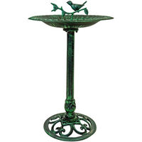 Produktbild von abc HOME XXL Vogeltränke auf Säule aus Aluminiumguss in Patina-Grün