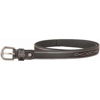 Produktbild von Abgesteppter Ledergürtel T de T Schwarz Unisex 75 cm bis 100 cm