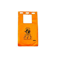 Produktbild von Abreissbare Hundekotbeutel Orange mit schwarzem Aufdruck 21 x 35 + 3 cm 2000 Stück