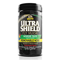 Produktbild von Absorbine Ultra Shield Fliegenmaske mit Ohren und abnehmbarer Nase Schwarz Einheitsgröße