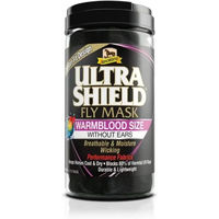 Produktbild von Absorbine Ultrashield Insektenschutzmaske für Zugpferde ohne Ohren in Schwarz