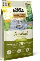 Produktbild von Acana Cat Grasslands Katzenfutter Huhn Pute Ente Wachtel 2x4,5kg
