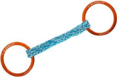 Acavallo Alupro Gebiss für Pferde mit 2 Ringen aus Aluminium in Orange/Bunt – Bild 1 von 2