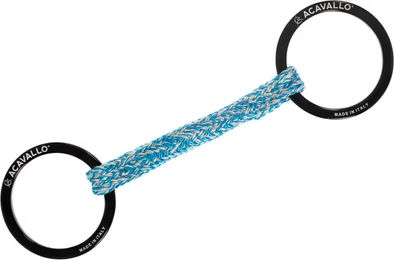 Acavallo Alupro Gebiss für Pferde mit 2 Ringen aus Aluminium in Schwarz oder Türkis – Bild 1 von 2
