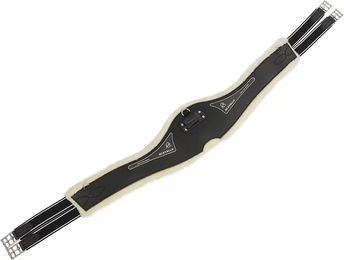 Acavallo Anatomic Langgurt mit PVC-Gel und Eco-Wolle Schwarz 115 cm – Bild 1 von 3
